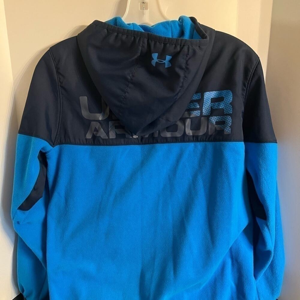 UNDER ARMOUR BOYS HOODED FULL ZIP JACKET SIZE YL MINT - Picture 4 of 5